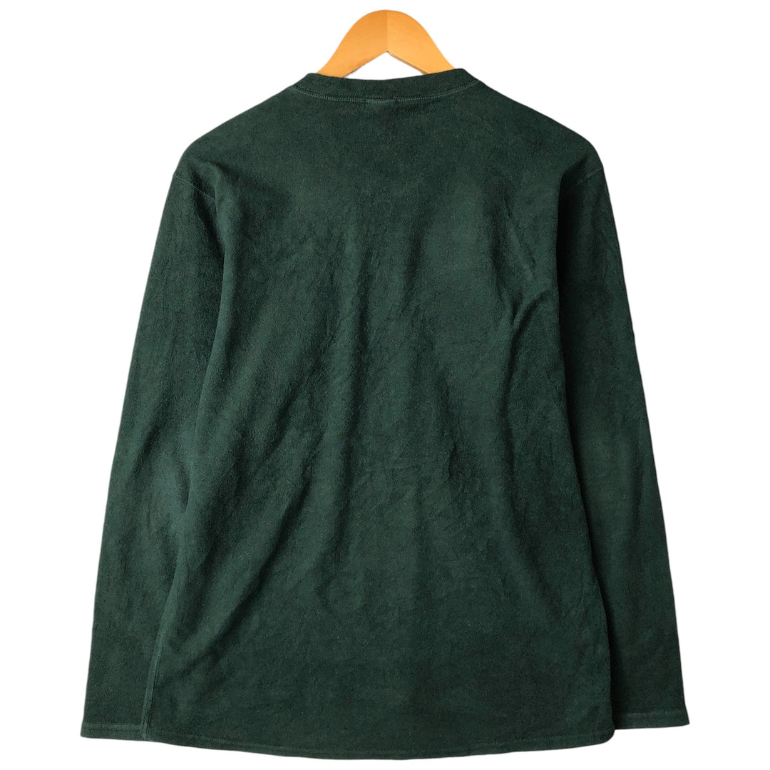 Patagonia Henley Fleece Cut and Sew, Men's Size M unclear Green type dark green Vintage Second Hand