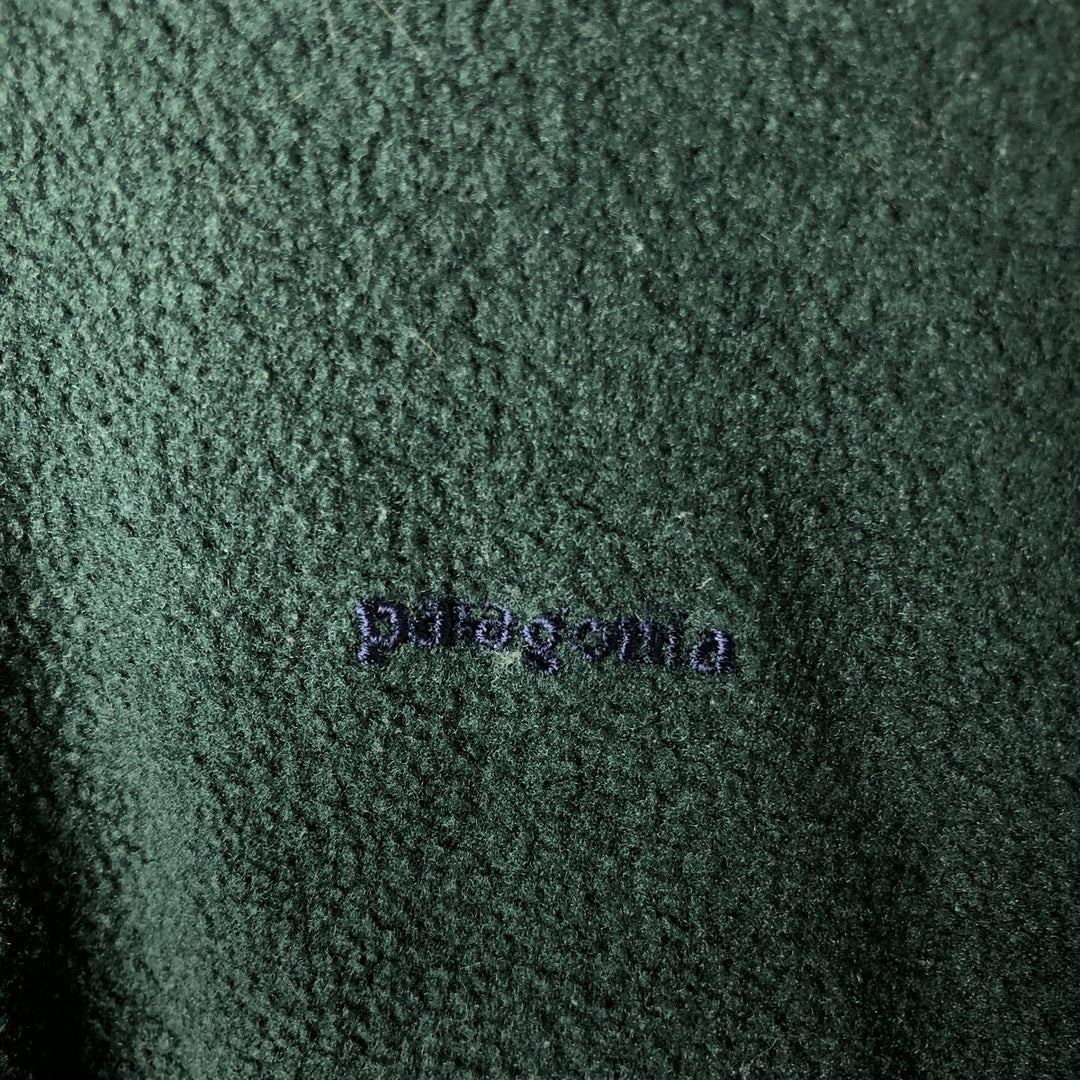 Patagonia Henley Fleece Cut and Sew, Men's Size M unclear Green type dark green Vintage Second Hand