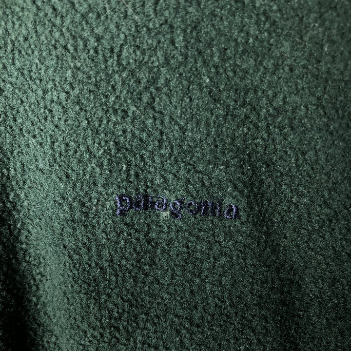 Patagonia Henley Fleece Cut and Sew, Men's Size M unclear Green type dark green Vintage Second Hand