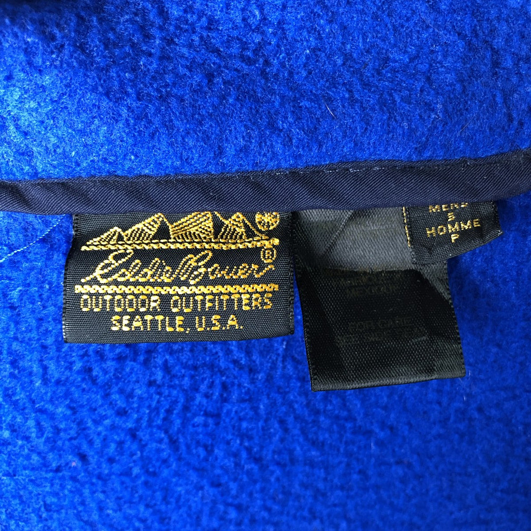 Vintage 80s-90'S Eddie Bauer fleece jacket with black tag, size S, men's unclear blue type Vintage Second Hand