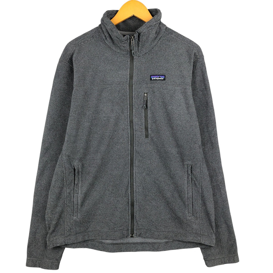 Patagonia Oaks Jacket (STY27315FA14) - Striped Pattern Fleece Jacket, Men's Size L polyester gray type Vintage Second Hand
