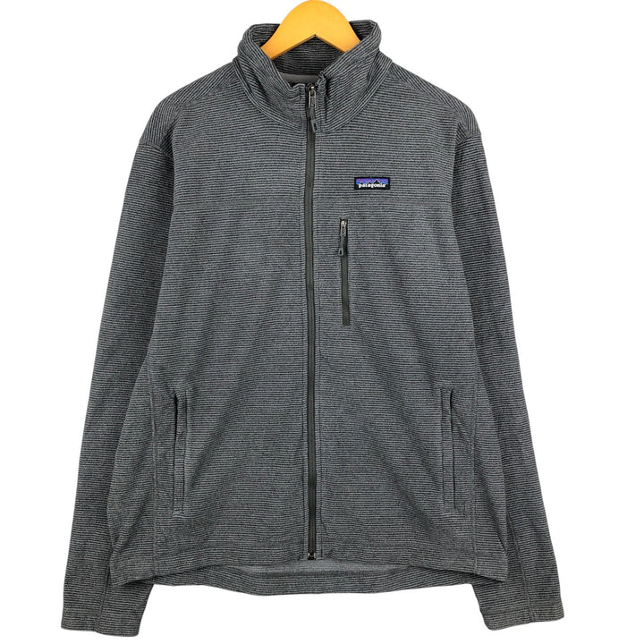 Patagonia Oaks Jacket (STY27315FA14) - Striped Pattern Fleece Jacket, Men's Size L polyester gray type Vintage Second Hand