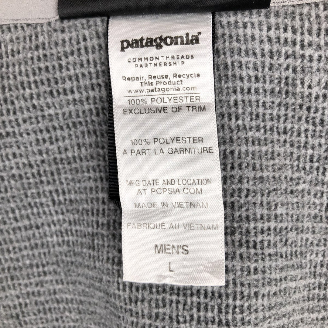 Patagonia Oaks Jacket (STY27315FA14) - Striped Pattern Fleece Jacket, Men's Size L polyester gray type Vintage Second Hand