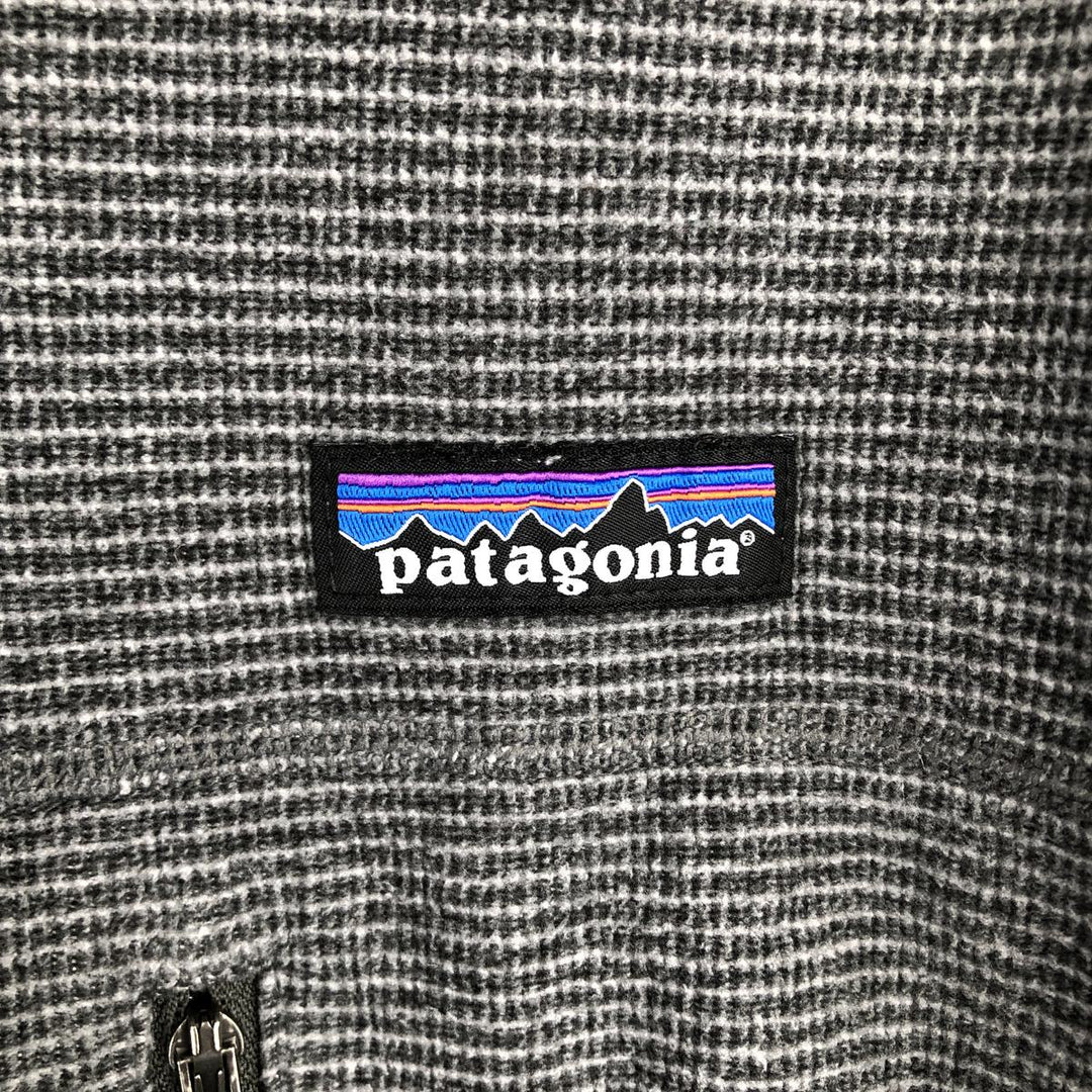 Patagonia Oaks Jacket (STY27315FA14) - Striped Pattern Fleece Jacket, Men's Size L polyester gray type Vintage Second Hand