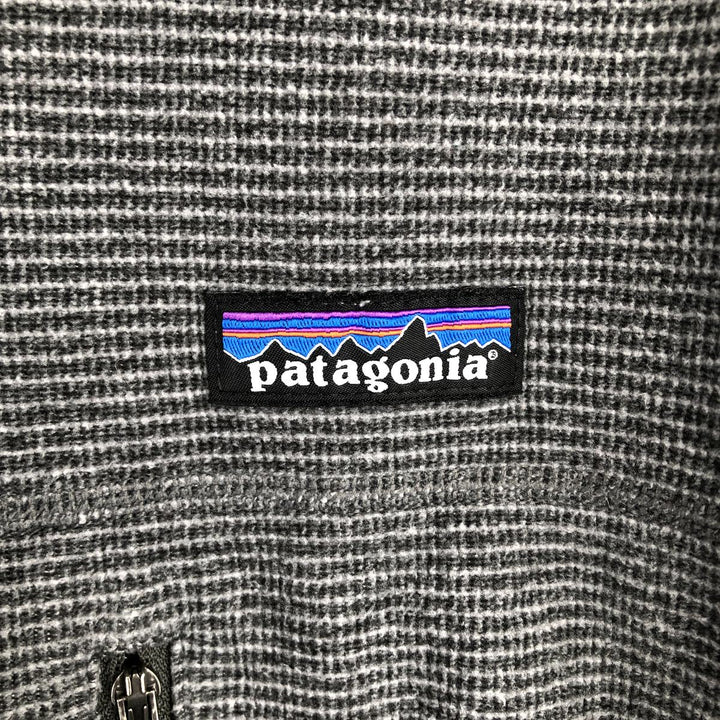 Patagonia Oaks Jacket (STY27315FA14) - Striped Pattern Fleece Jacket, Men's Size L polyester gray type Vintage Second Hand