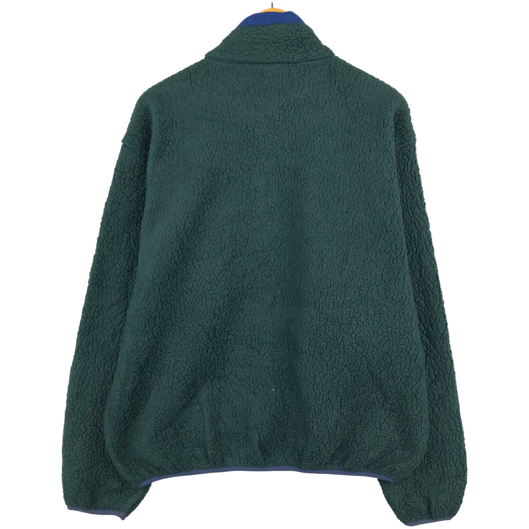 90'S LLBean Vintage Fleece Jacket, Made in USA, Men's Size L polyester Green type dark green Vintage Second Hand