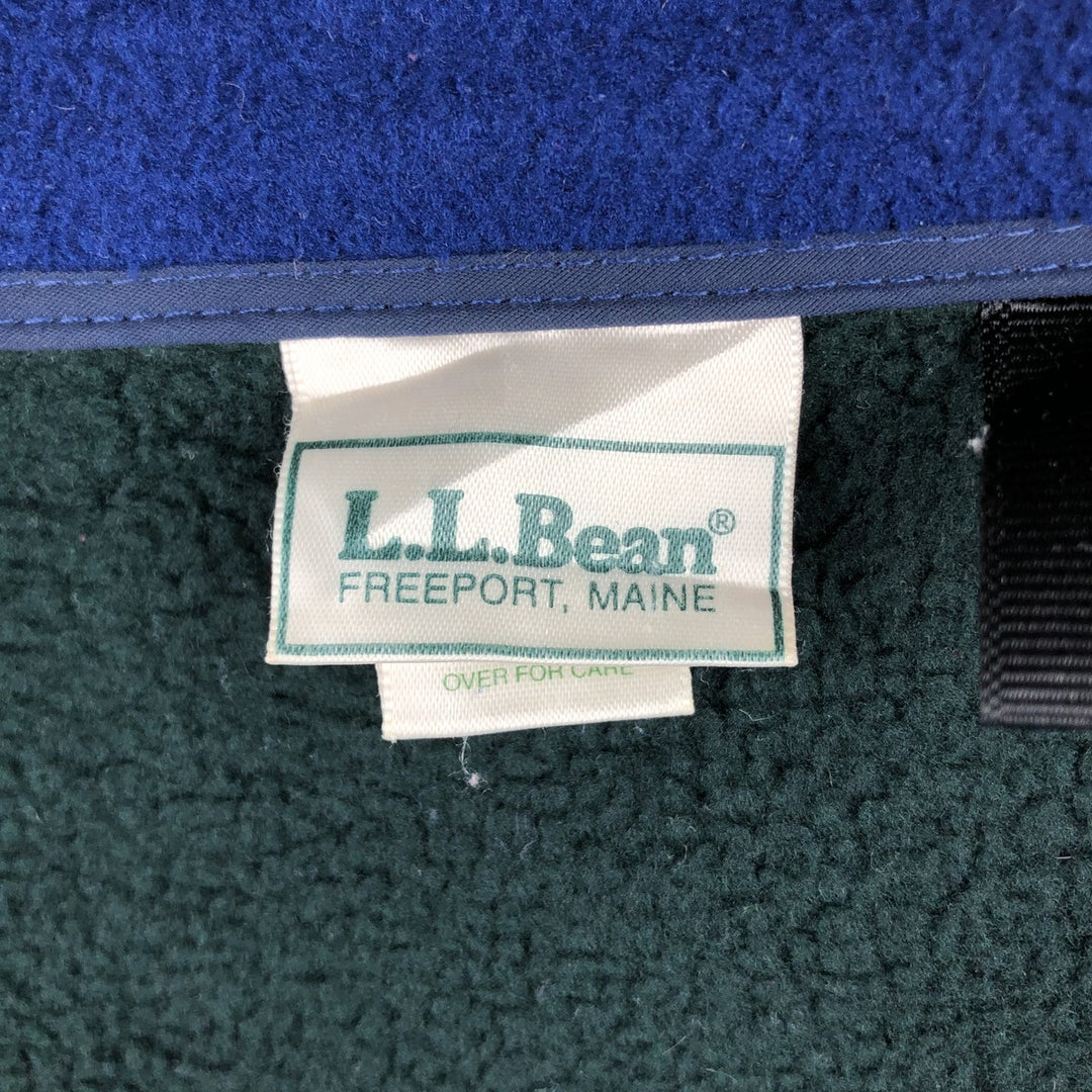 90'S LLBean Vintage Fleece Jacket, Made in USA, Men's Size L polyester Green type dark green Vintage Second Hand