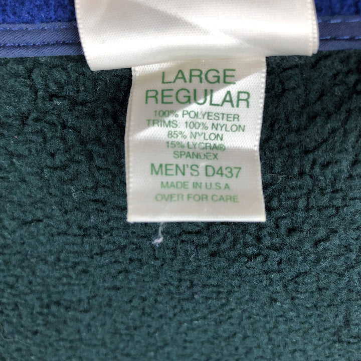 90'S LLBean Vintage Fleece Jacket, Made in USA, Men's Size L polyester Green type dark green Vintage Second Hand
