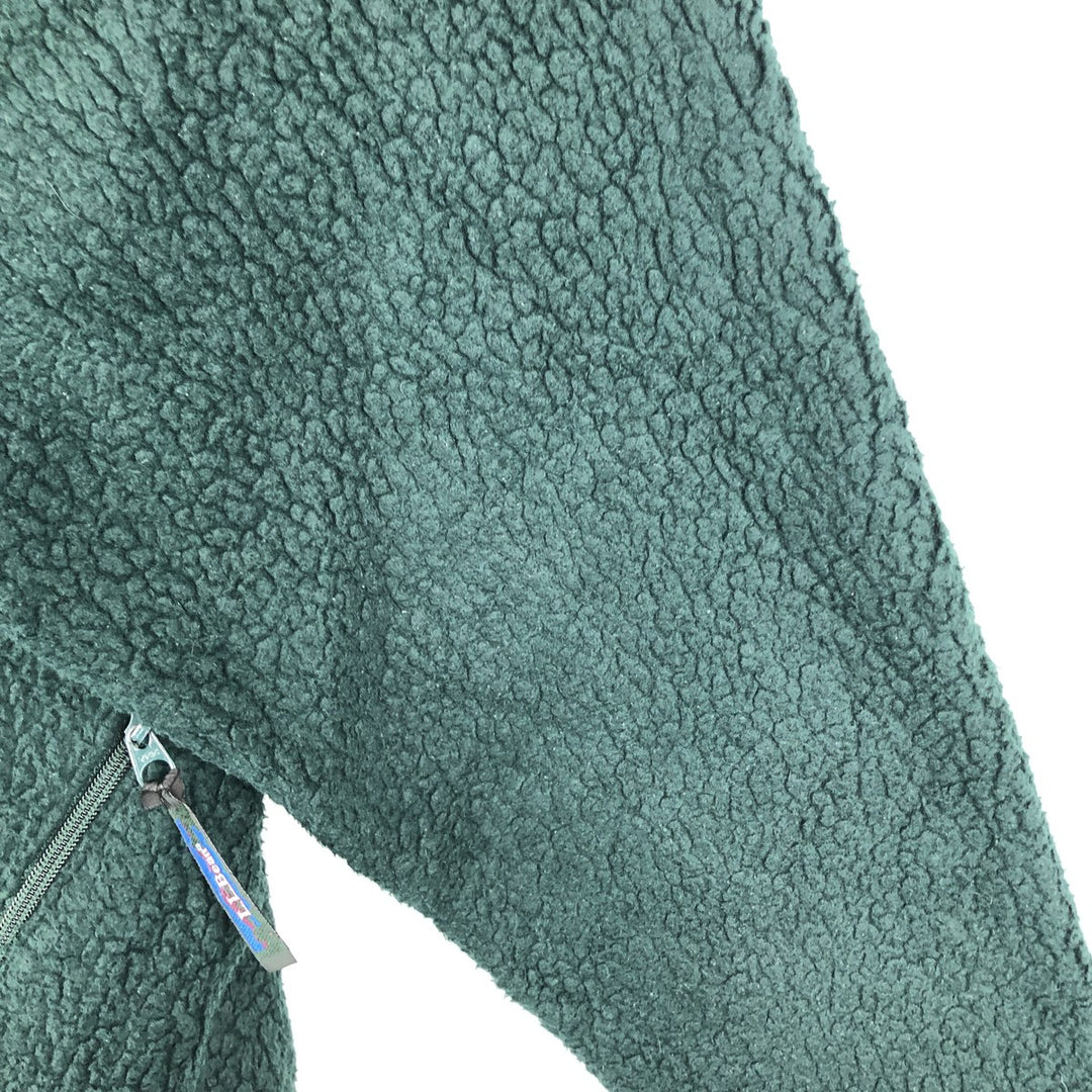 90'S LLBean Vintage Fleece Jacket, Made in USA, Men's Size L polyester Green type dark green Vintage Second Hand