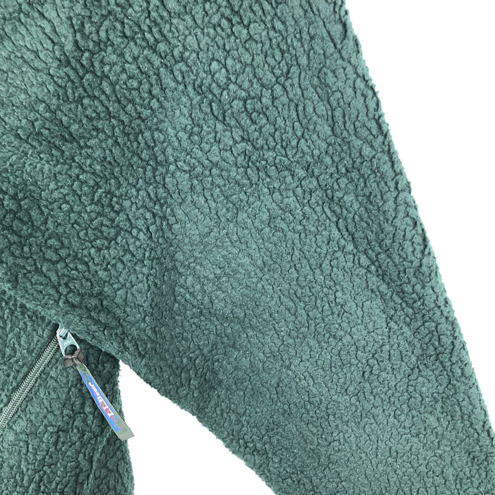 90'S LLBean Vintage Fleece Jacket, Made in USA, Men's Size L polyester Green type dark green Vintage Second Hand