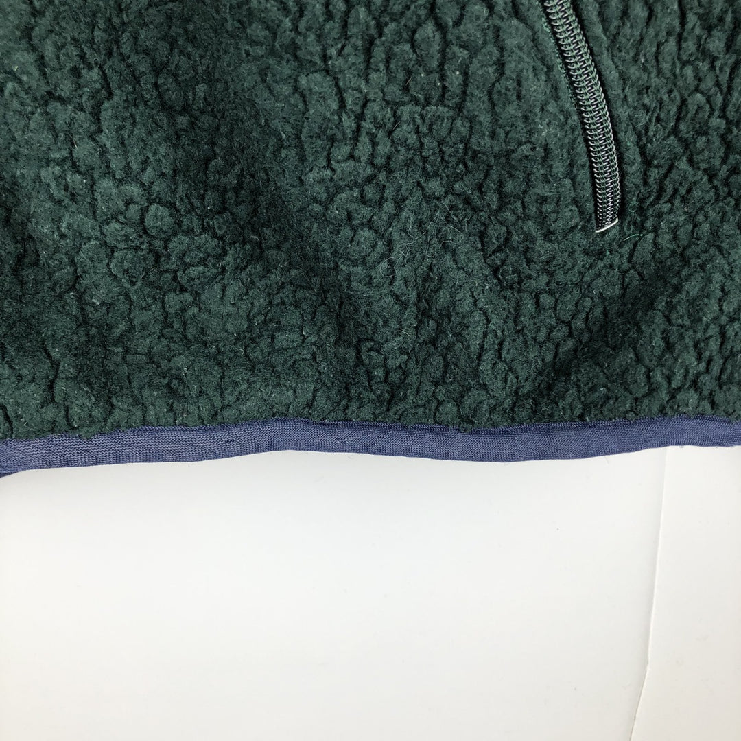 90'S LLBean Vintage Fleece Jacket, Made in USA, Men's Size L polyester Green type dark green Vintage Second Hand
