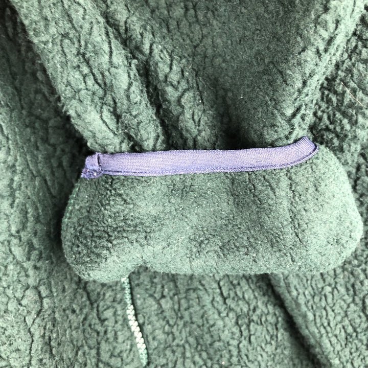 90'S LLBean Vintage Fleece Jacket, Made in USA, Men's Size L polyester Green type dark green Vintage Second Hand