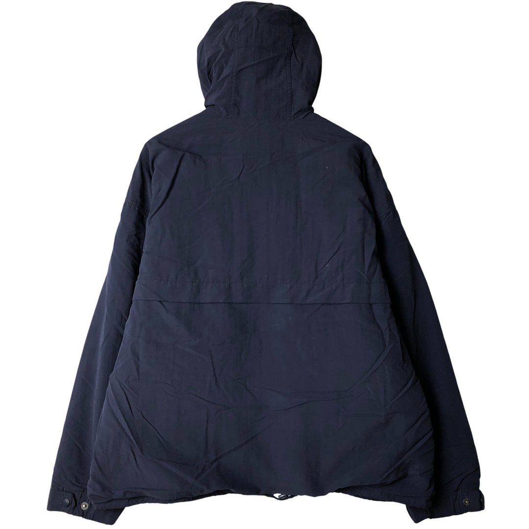 00'S Eddie Bauer Mountain Parka Shell Jacket Men's L size Nylon navy blue type Vintage Second Hand