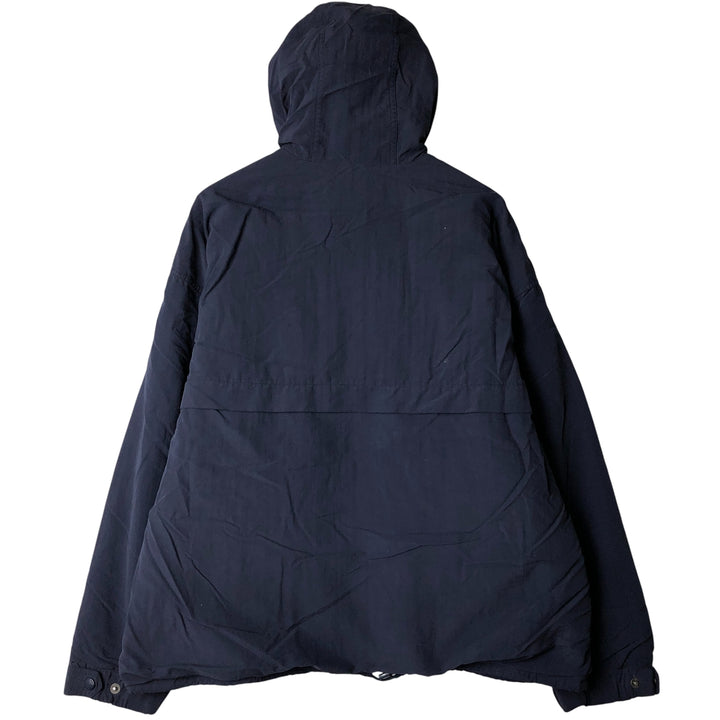 00'S Eddie Bauer Mountain Parka Shell Jacket Men's L size Nylon navy blue type Vintage Second Hand