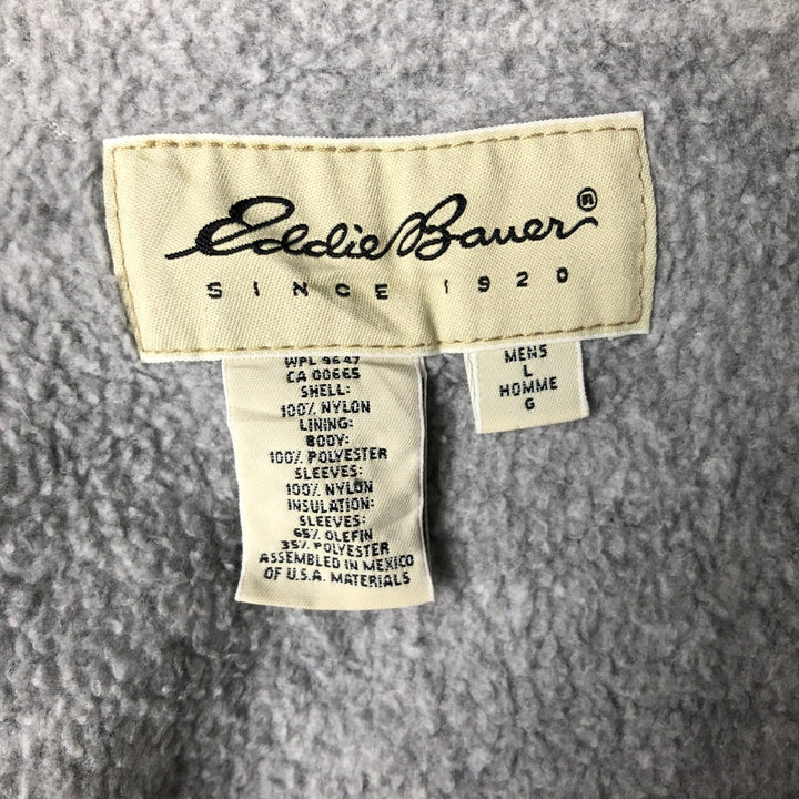 00'S Eddie Bauer Mountain Parka Shell Jacket Men's L size Nylon navy blue type Vintage Second Hand