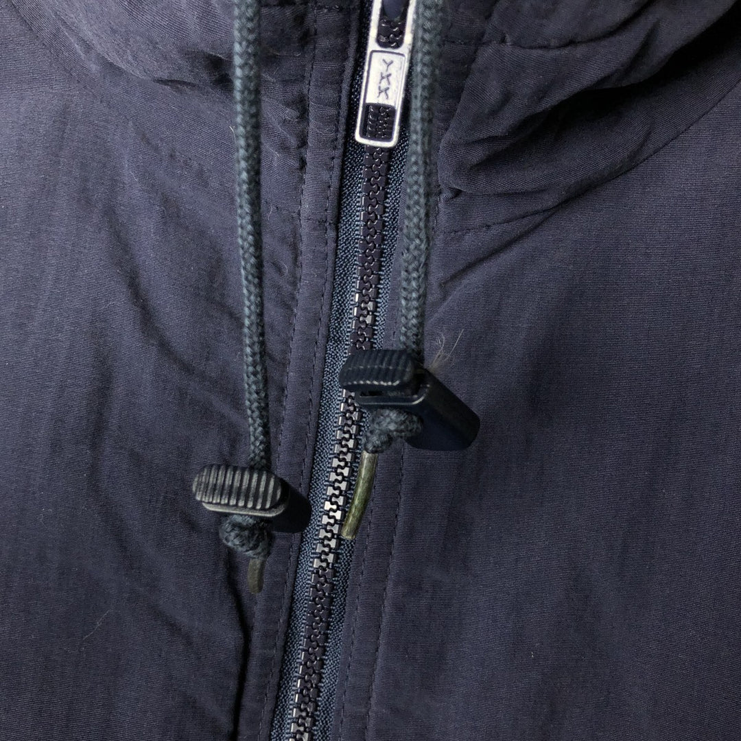 00'S Eddie Bauer Mountain Parka Shell Jacket Men's L size Nylon navy blue type Vintage Second Hand