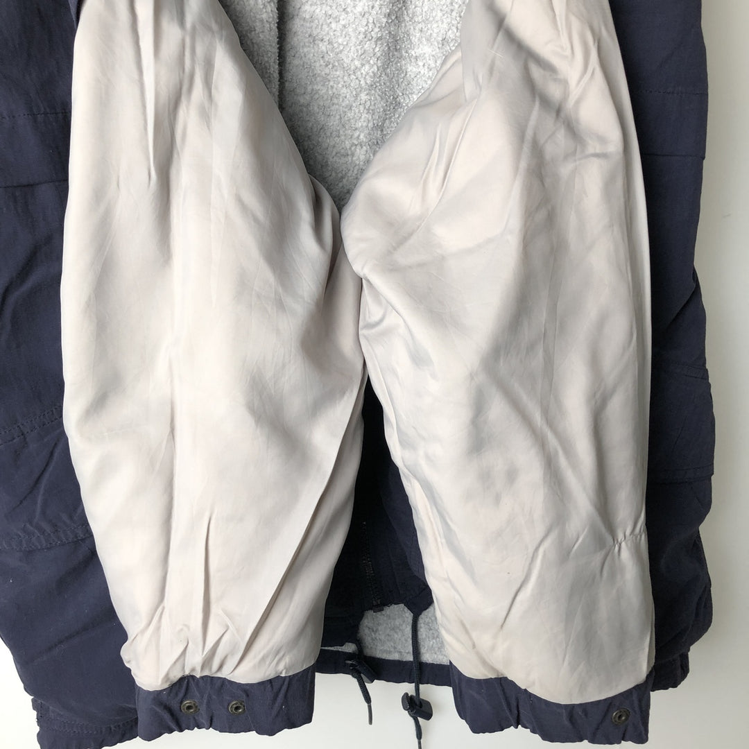 00'S Eddie Bauer Mountain Parka Shell Jacket Men's L size Nylon navy blue type Vintage Second Hand