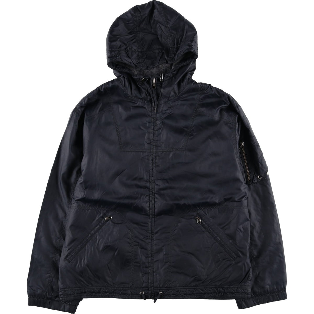 90'S Eddie Bauer EBTEK padded parka/puffer jacket, men's size M, vintage Nylon black type Vintage Second Hand