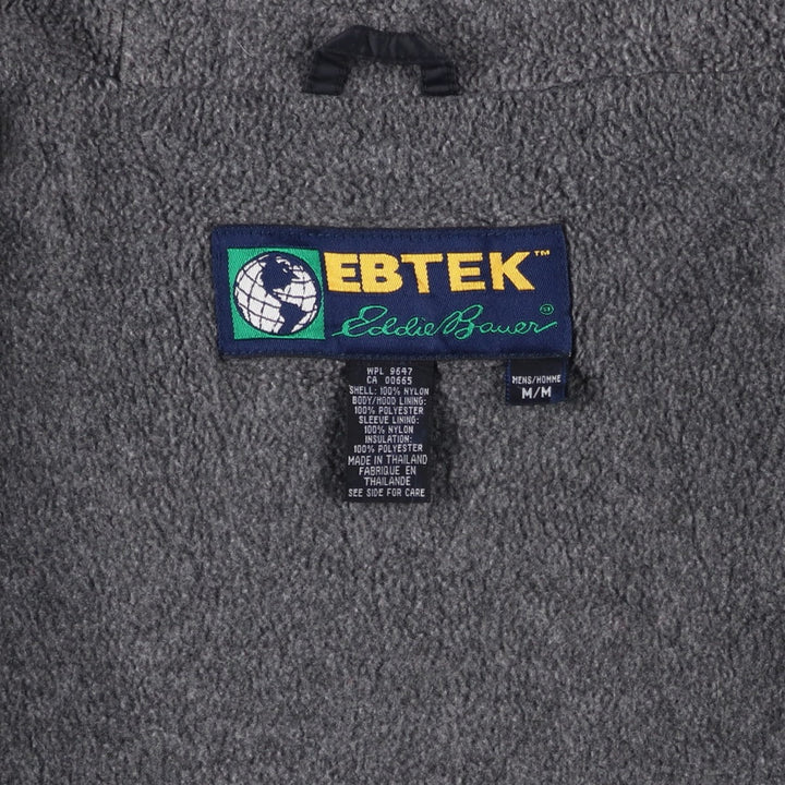 90'S Eddie Bauer EBTEK padded parka/puffer jacket, men's size M, vintage Nylon black type Vintage Second Hand