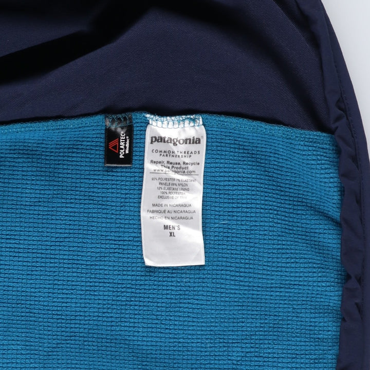 Patagonia Adze Hybrid Jacket (83450FA15), Men's XL Softshell Jacket polyester navy blue type Vintage Second Hand