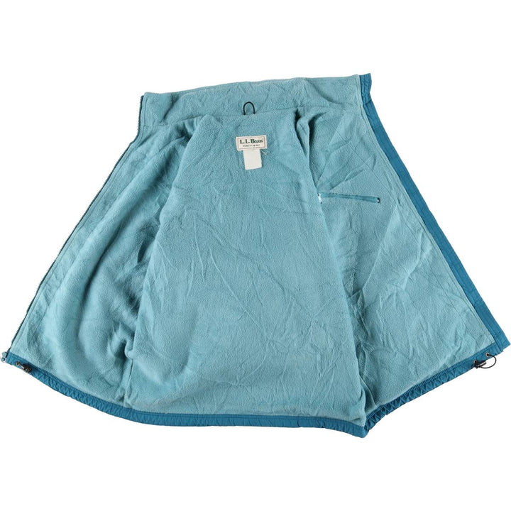 LLBean Warm-up Jacket, padded puffer jacket, men's size L unclear turquoise blue Vintage Second Hand