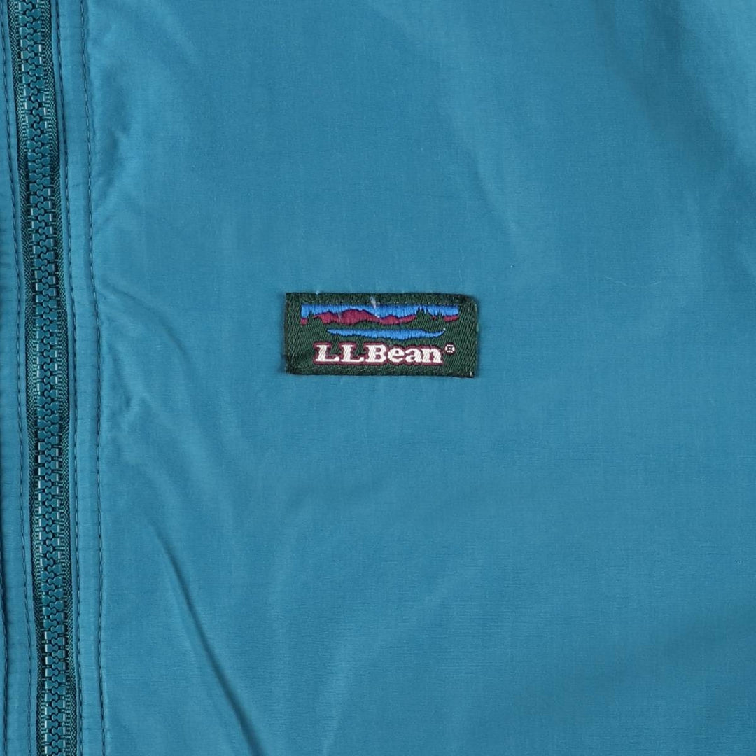 LLBean Warm-up Jacket, padded puffer jacket, men's size L unclear turquoise blue Vintage Second Hand
