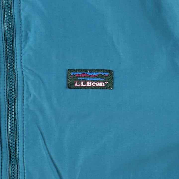 LLBean Warm-up Jacket, padded puffer jacket, men's size L unclear turquoise blue Vintage Second Hand