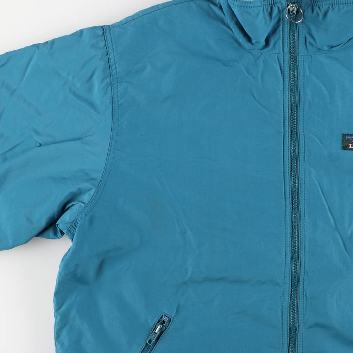 LLBean Warm-up Jacket, padded puffer jacket, men's size L unclear turquoise blue Vintage Second Hand