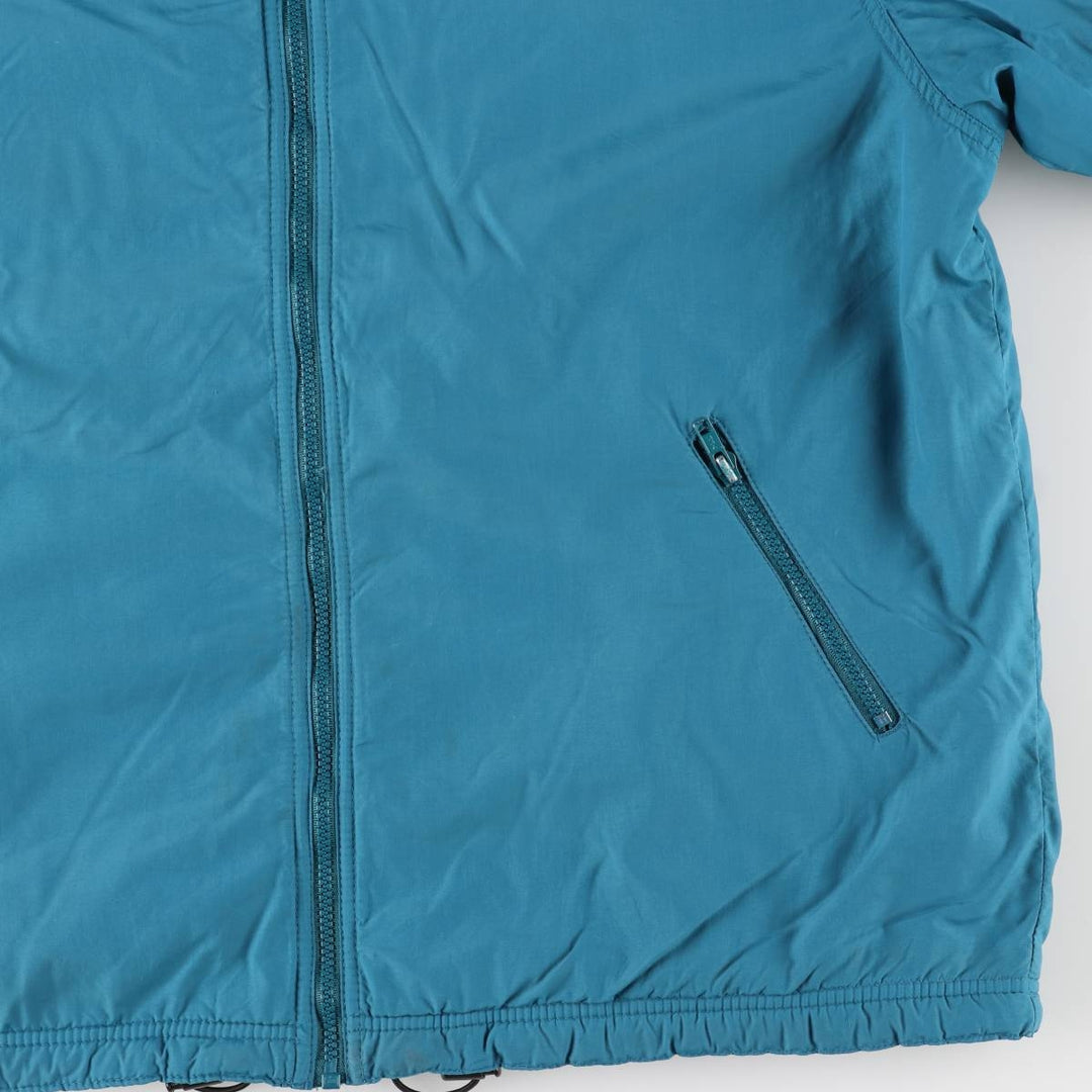 LLBean Warm-up Jacket, padded puffer jacket, men's size L unclear turquoise blue Vintage Second Hand