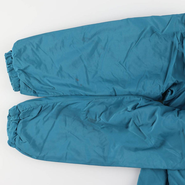 LLBean Warm-up Jacket, padded puffer jacket, men's size L unclear turquoise blue Vintage Second Hand