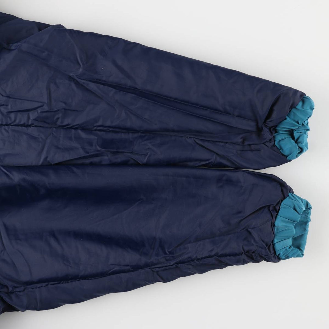 LLBean Warm-up Jacket, padded puffer jacket, men's size L unclear turquoise blue Vintage Second Hand