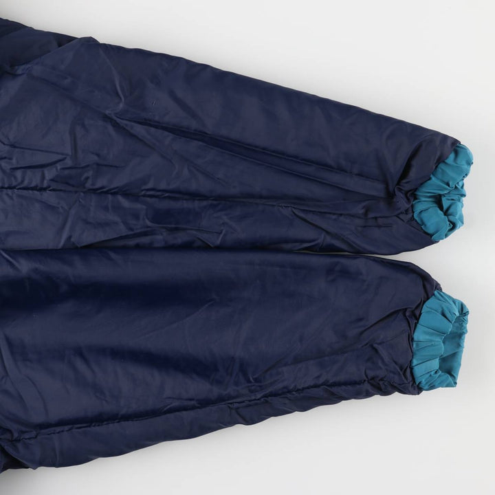 LLBean Warm-up Jacket, padded puffer jacket, men's size L unclear turquoise blue Vintage Second Hand