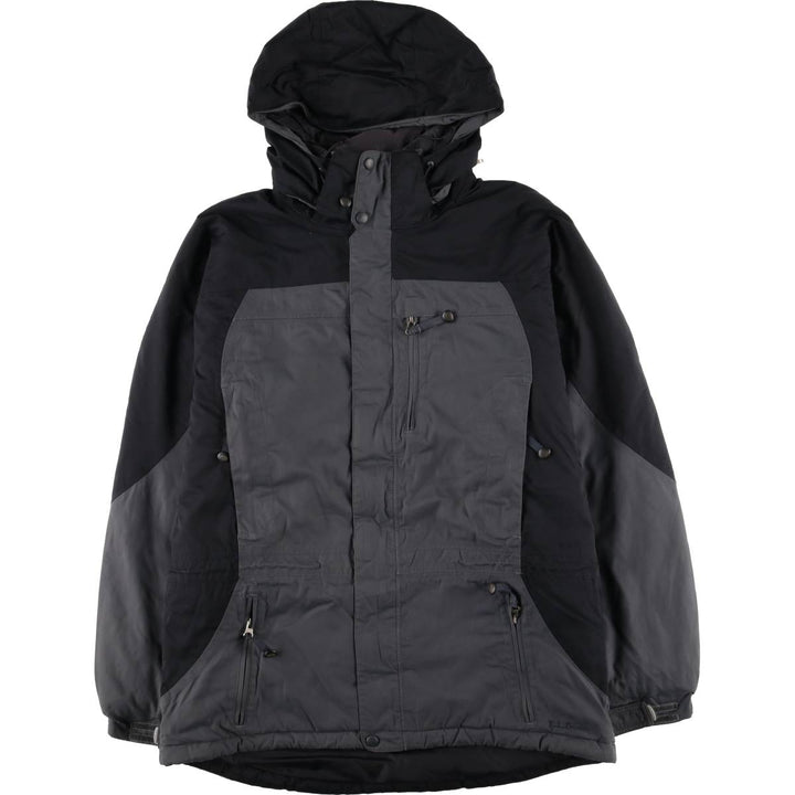 LL Bean Primaloft Jacket, Padded Mountain Parka, Shell Jacket, Puffer Jacket, Men's Size Medium Nylon black type Vintage Second Hand