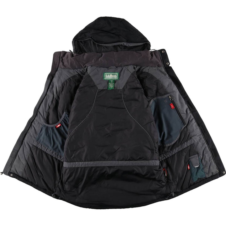 LL Bean Primaloft Jacket, Padded Mountain Parka, Shell Jacket, Puffer Jacket, Men's Size Medium Nylon black type Vintage Second Hand