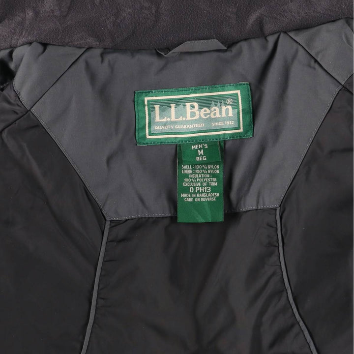 LL Bean Primaloft Jacket, Padded Mountain Parka, Shell Jacket, Puffer Jacket, Men's Size Medium Nylon black type Vintage Second Hand