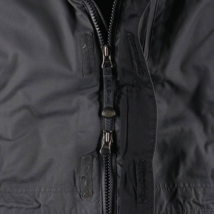 LL Bean Primaloft Jacket, Padded Mountain Parka, Shell Jacket, Puffer Jacket, Men's Size Medium Nylon black type Vintage Second Hand