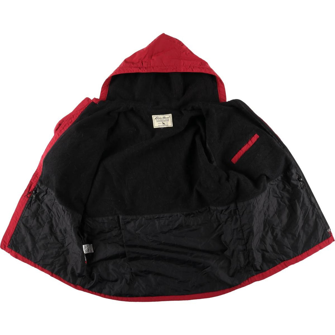Eddie Bauer Men's Padded Puffer Jacket, Size XXL Nylon red type Vintage Second Hand