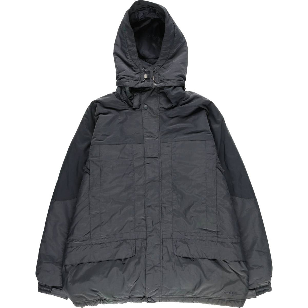 LLBean Men's XL Padded Mountain Parka, Shell Jacket, Puffer Jacket Nylon Charcoal Vintage Second Hand
