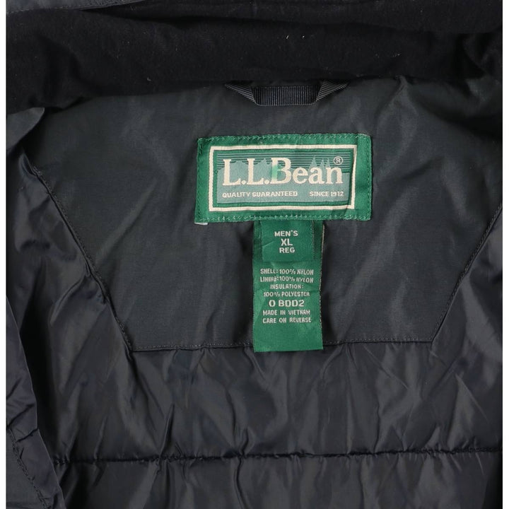 LLBean Men's XL Padded Mountain Parka, Shell Jacket, Puffer Jacket Nylon Charcoal Vintage Second Hand