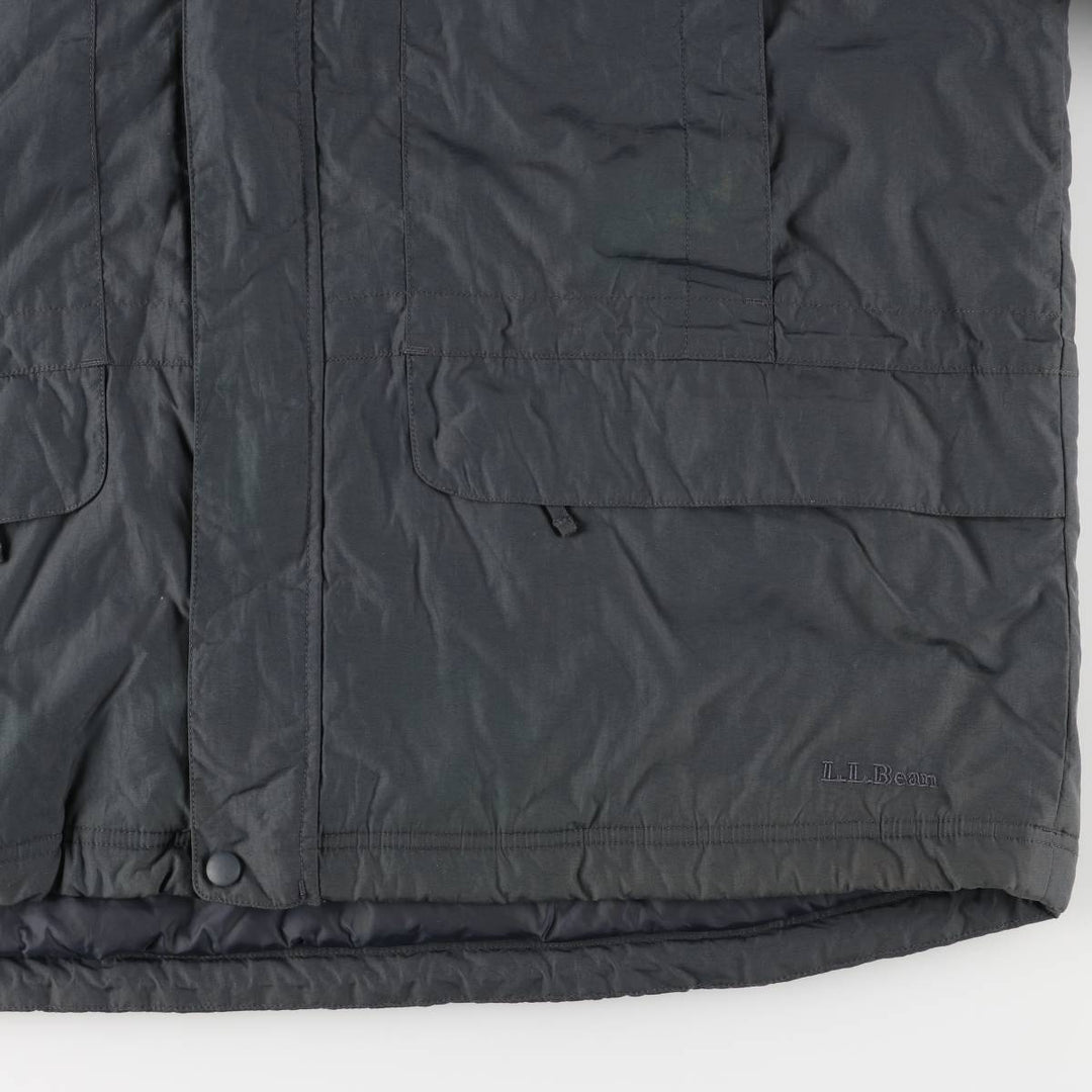 LLBean Men's XL Padded Mountain Parka, Shell Jacket, Puffer Jacket Nylon Charcoal Vintage Second Hand