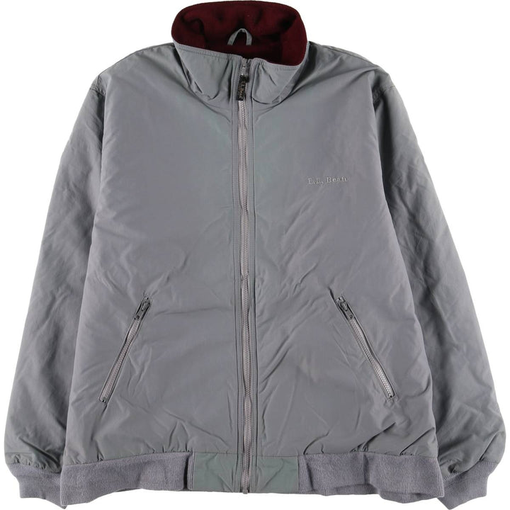 90'S LLBean windbreaker, men's size L polyester gray type Vintage Second Hand