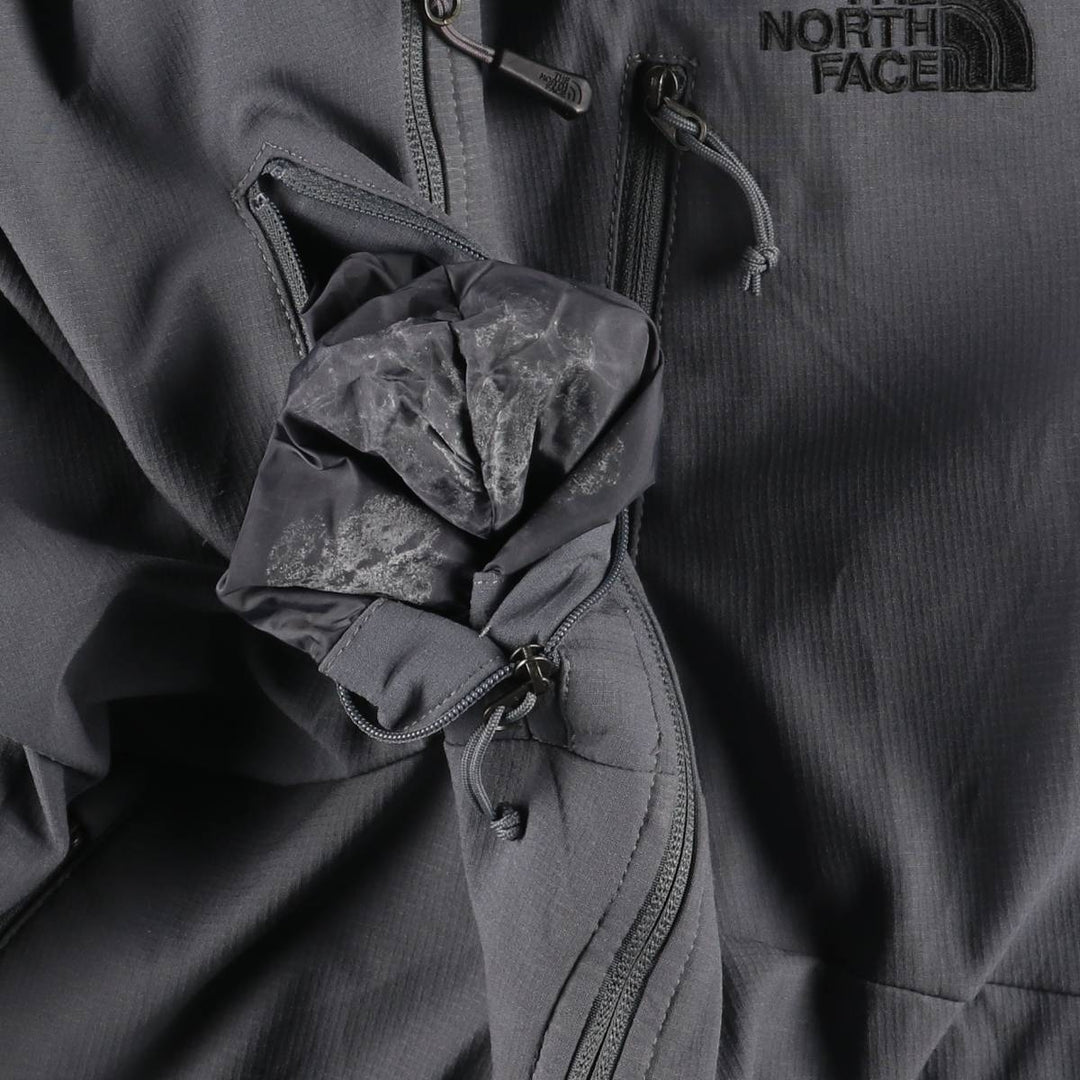 THE NORTH FACE Hooded Windbreaker, Men's XL Size polyester gray type Vintage Second Hand
