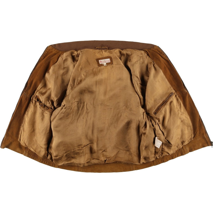 Princesa de Alvalade suede leather jacket, men's size M Genuine Leather Lambskin brown type Vintage Second Hand