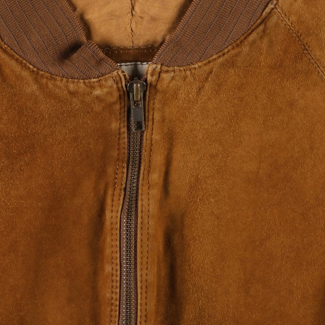 Princesa de Alvalade suede leather jacket, men's size M Genuine Leather Lambskin brown type Vintage Second Hand