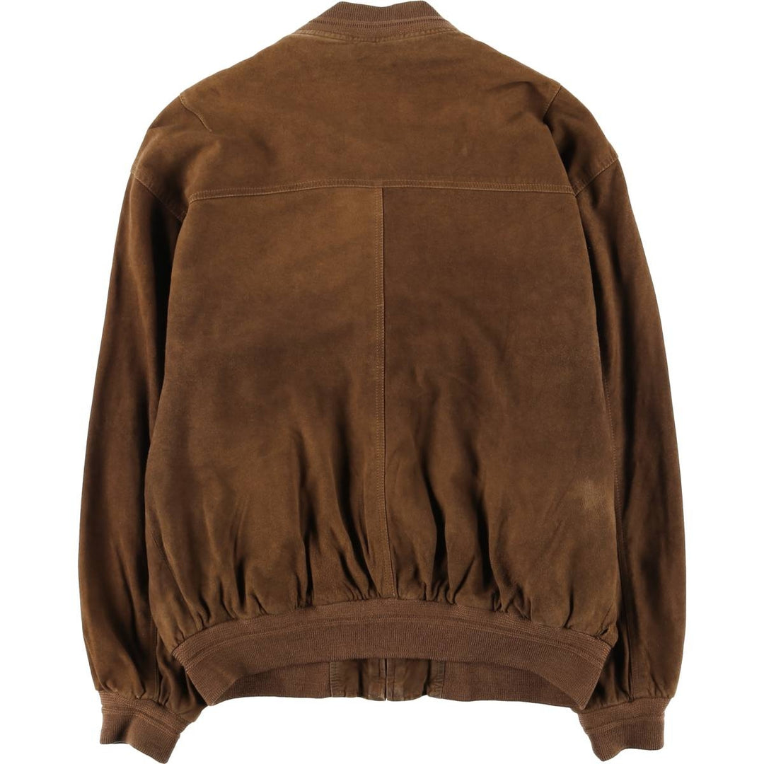 Shogun Suede Leather Blouson, Men's Size L genuine leather brown type Vintage Second Hand