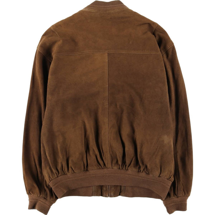 Shogun Suede Leather Blouson, Men's Size L genuine leather brown type Vintage Second Hand