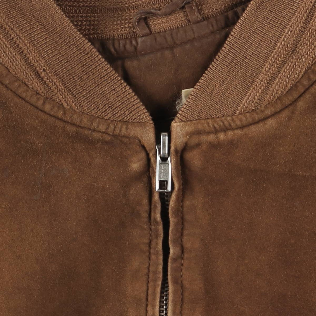 Shogun Suede Leather Blouson, Men's Size L genuine leather brown type Vintage Second Hand