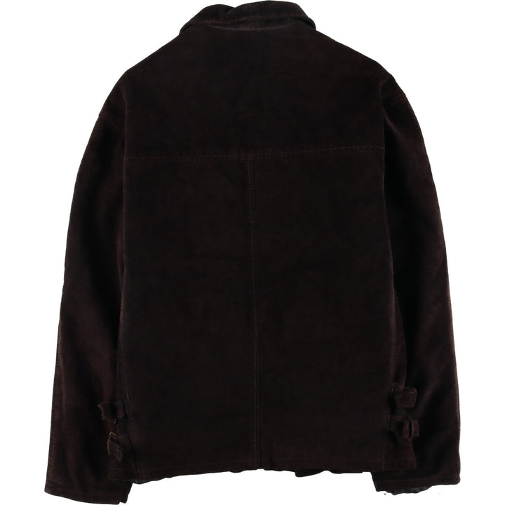 Thomas Cooper padded suede leather sports jacket, made in Italy, men's size XL genuine leather brown type Vintage Second Hand