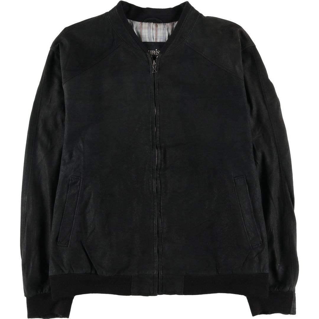 CHRIST suede leather blouson, men's size XL genuine leather black type Vintage Second Hand
