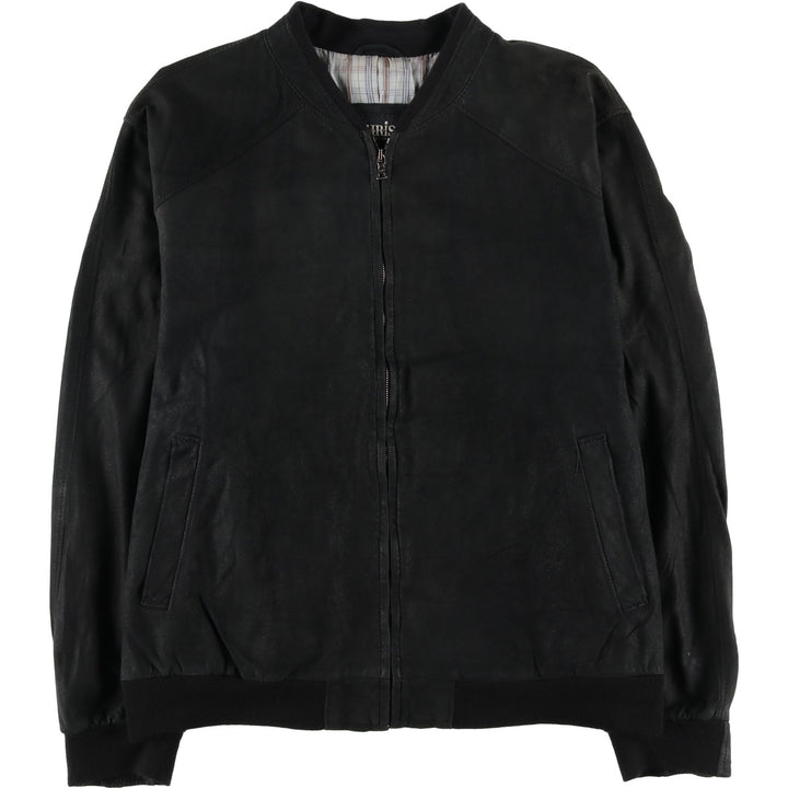 CHRIST suede leather blouson, men's size XL genuine leather black type Vintage Second Hand